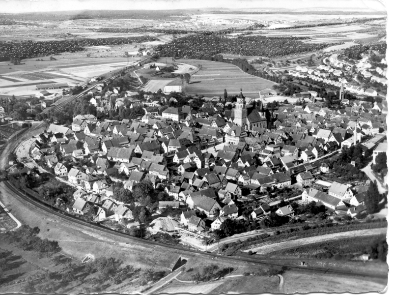 Luftbild Weil der Stadt aus dem Jahr 1956