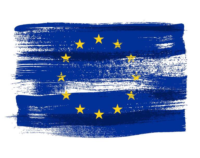 gezeichnete Europaflagge