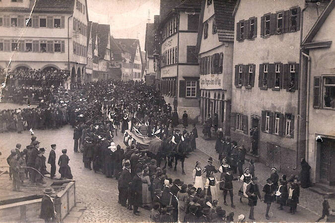 Fastnachtsspiel in Weil der Stadt im Jahr 1910 