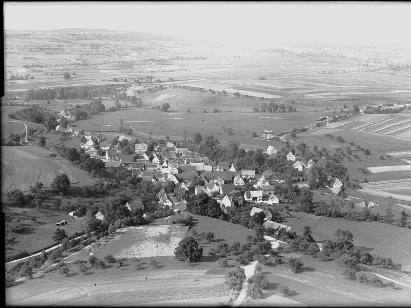 Luftbild Hausen aus dem Jahr 1955