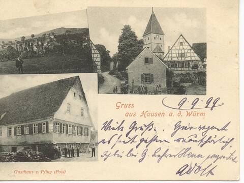 Eine alte Postkarte.
