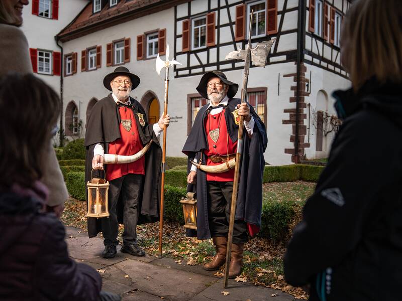 Nachtwächter während einer Führung
