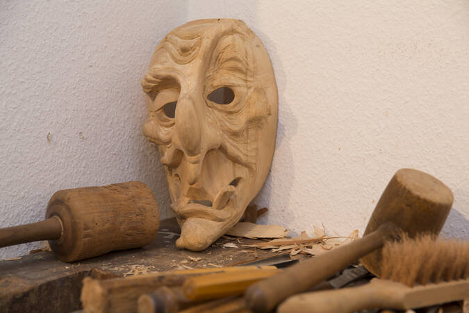 Maske der Narren im Narrenmuseum