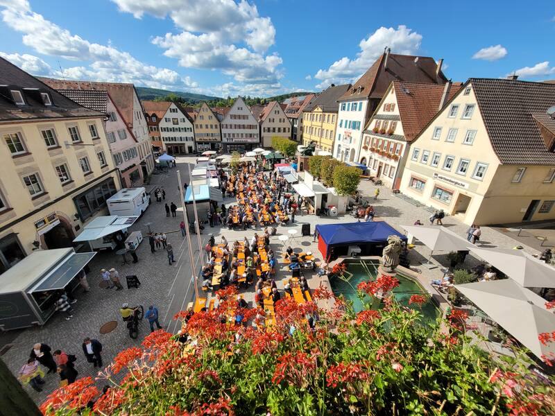 Ausblick auf den Lukullischen Herbst vom Rathaus