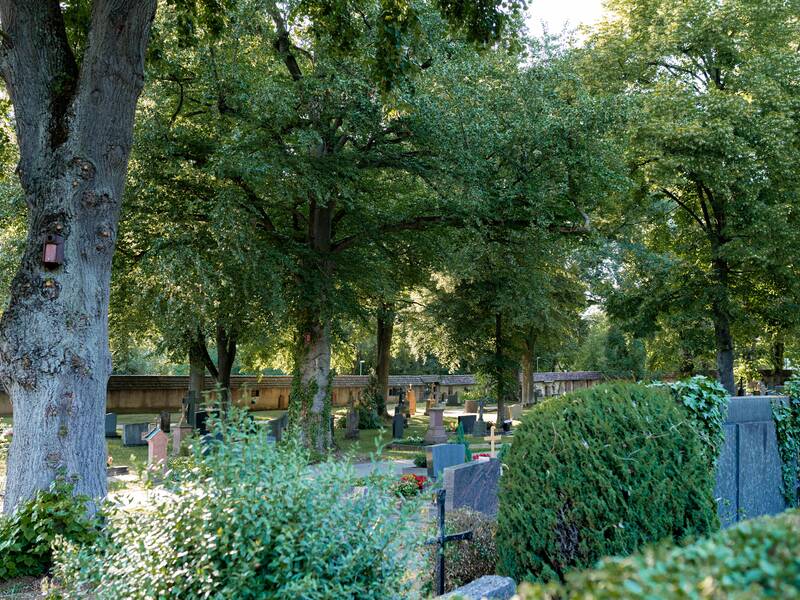 Ein Friedhof.